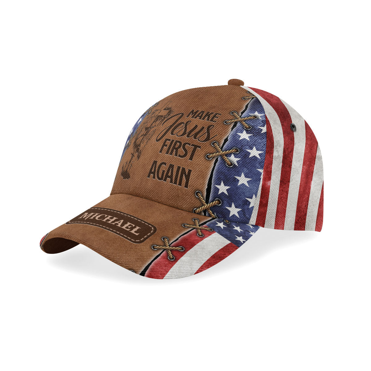 Make Jesus First Again - Personalized Classic Cap - Faith Christian