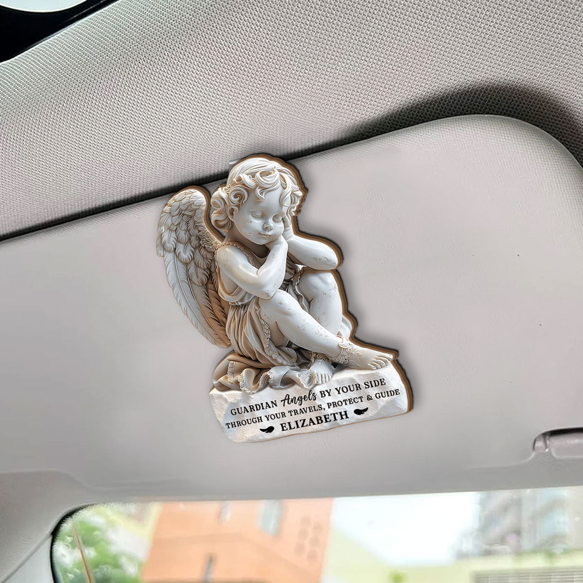 Guardian Angels - Personalized Car Visor Clip