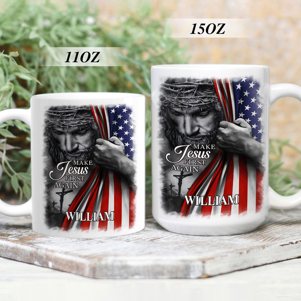 Make Jesus First Again - Personalized Ceramic Coffee Mug