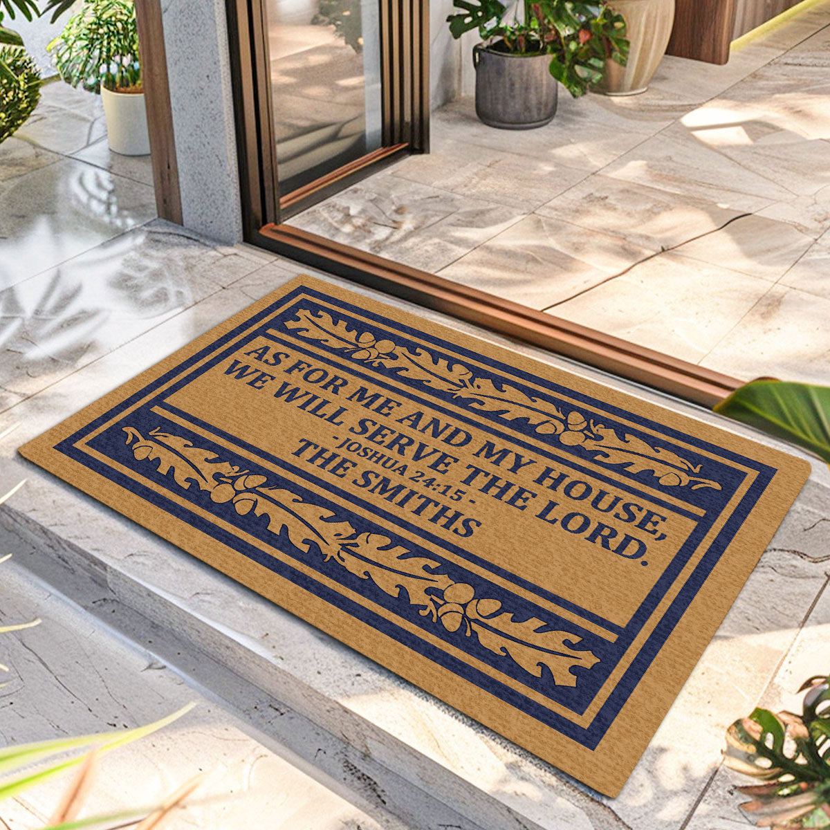 Serve The Lord - Personalized Doormat - Christian Faith Home Decor GDMJS10109