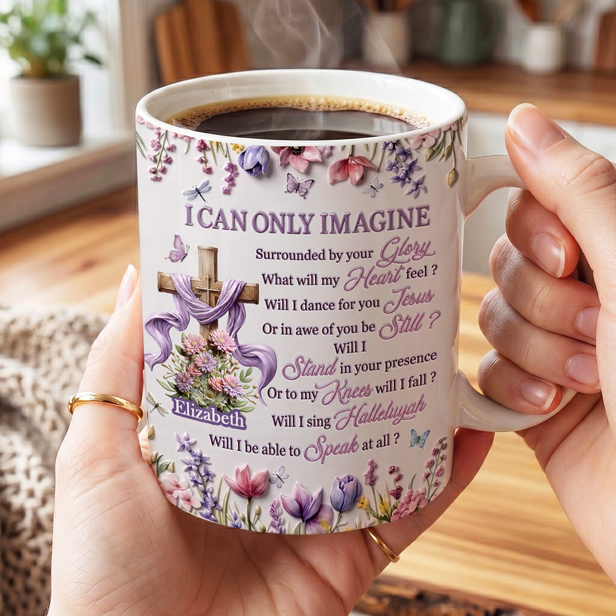 I Can Only Imagine - Personalized Ceramic Coffee Mug for Mom