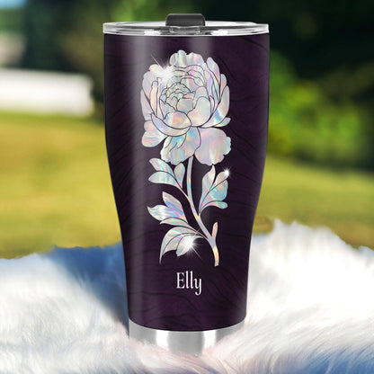 Gift For Women - Be Still And Know That I Am God - Personalized Stainless Steel Tumbler 20oz Floral Faithful