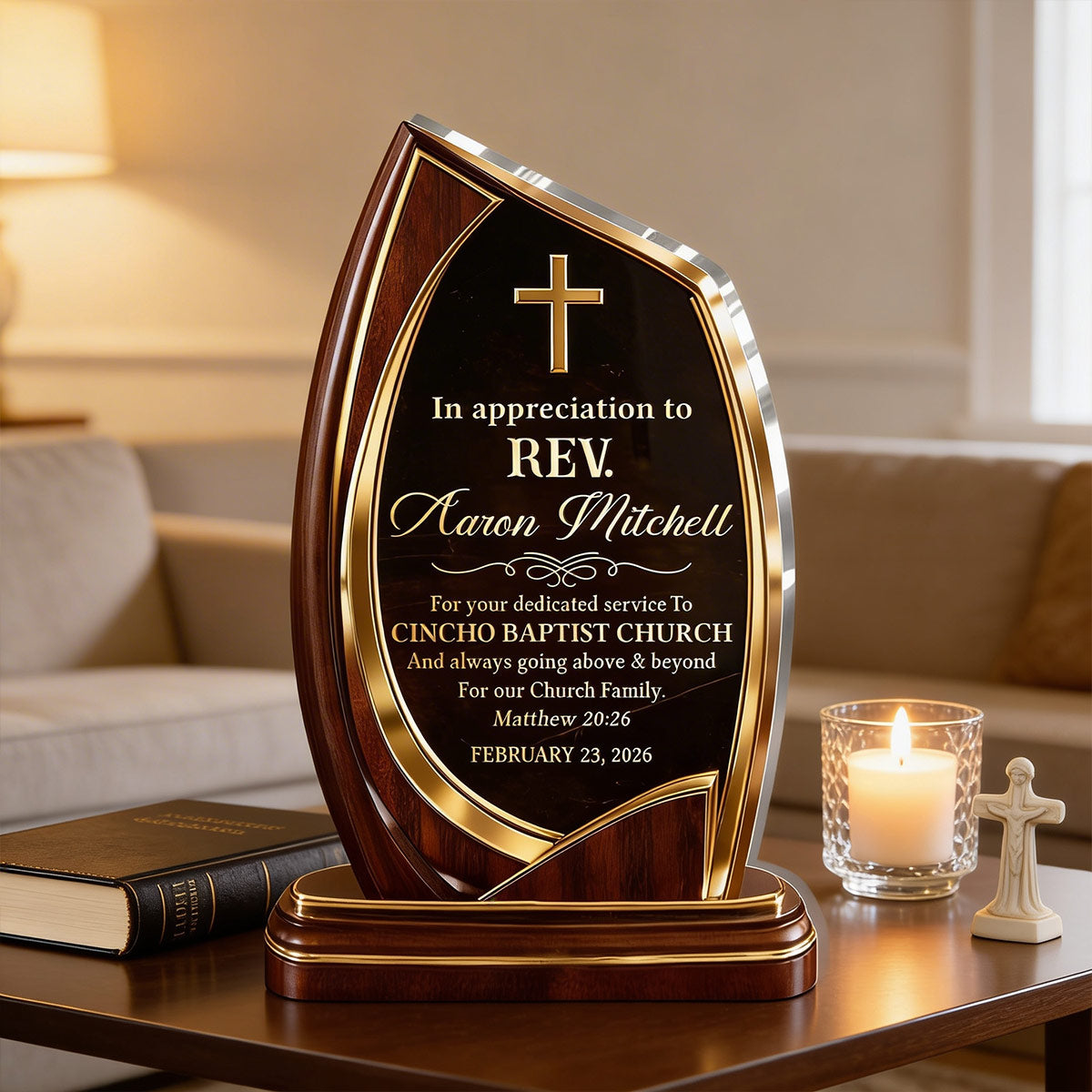 Faithful Inspiration - Custom Shaped Acrylic Plaque GAPJS10092