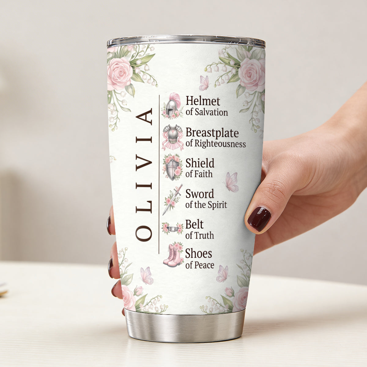 A Woman Of God - Personalized Stainless Steel Tumbler