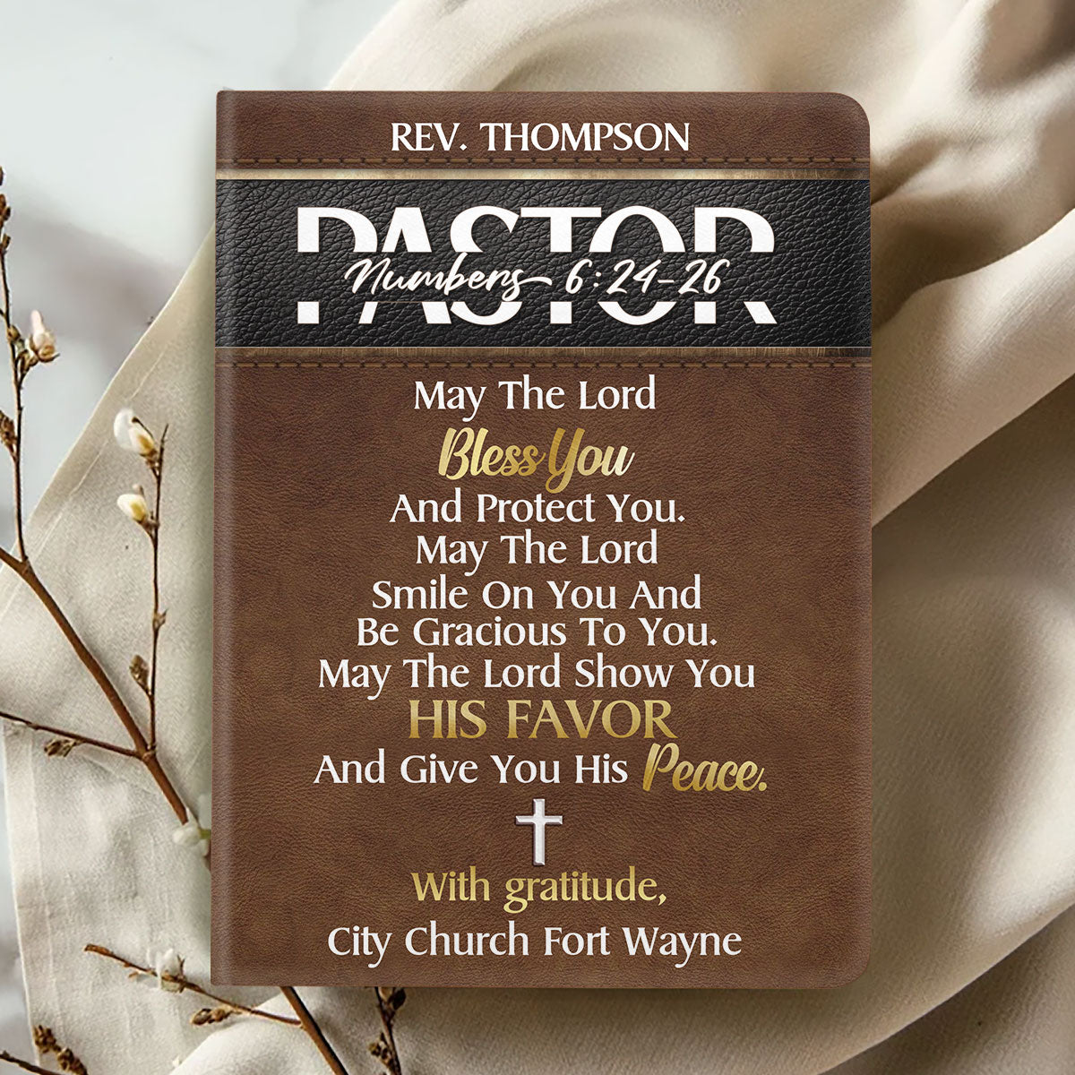 May The Lord Bless You - Personalized Leather Cover Notebook GMJSNB200047