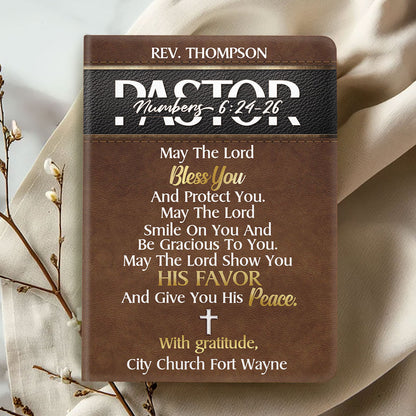 May The Lord Bless You - Personalized Leather Cover Notebook GMJSNB200047