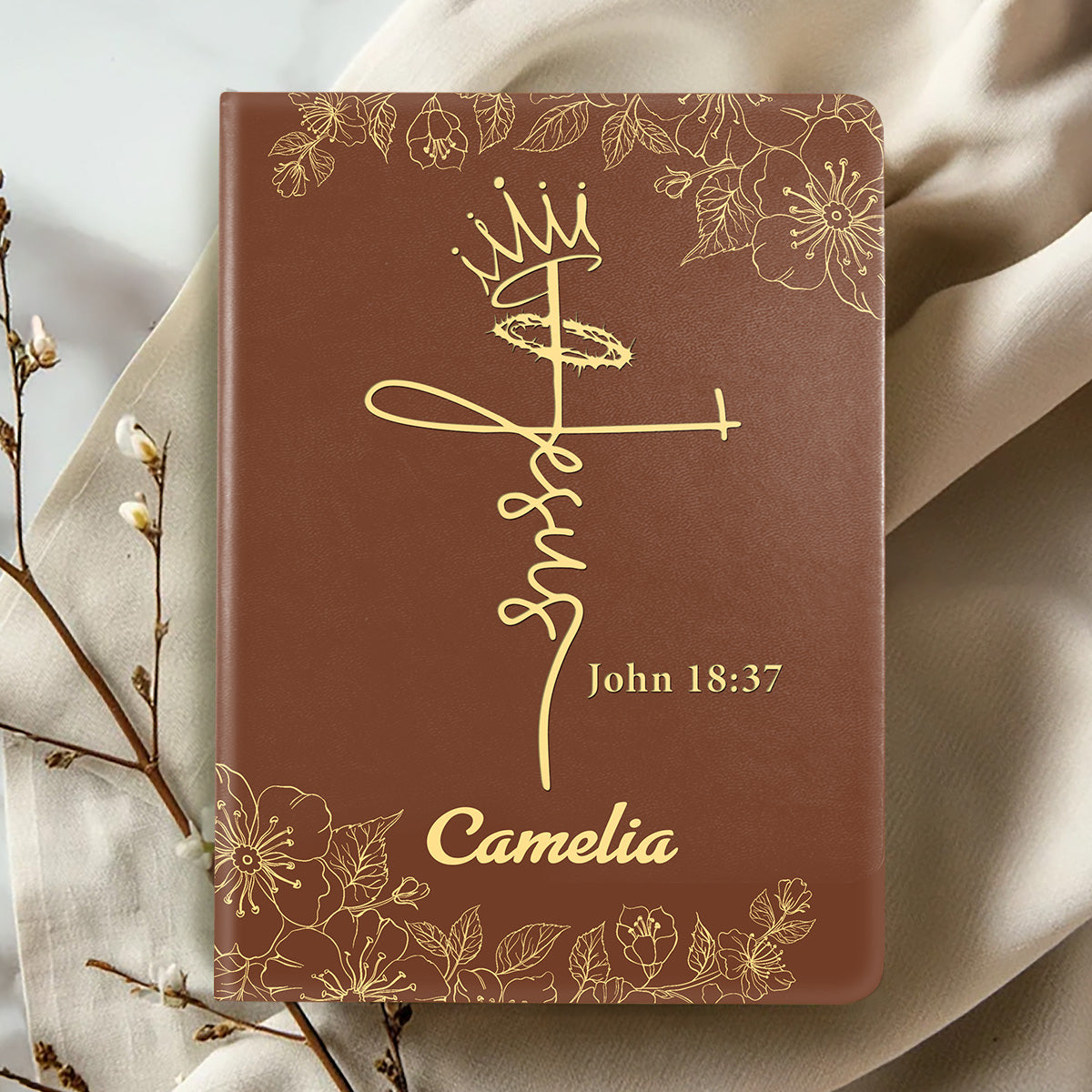 Jesus Is King - Personalized Leather Notebook GMJSNB200106
