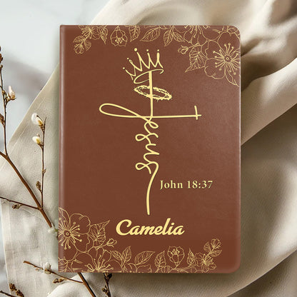 Jesus Is King - Personalized Leather Notebook GMJSNB200106