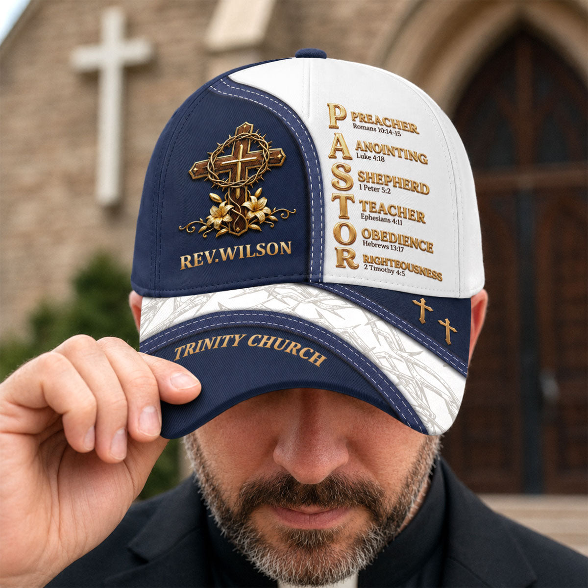 My Preacher, Teacher, Shepherd - Personalized Classic Cap