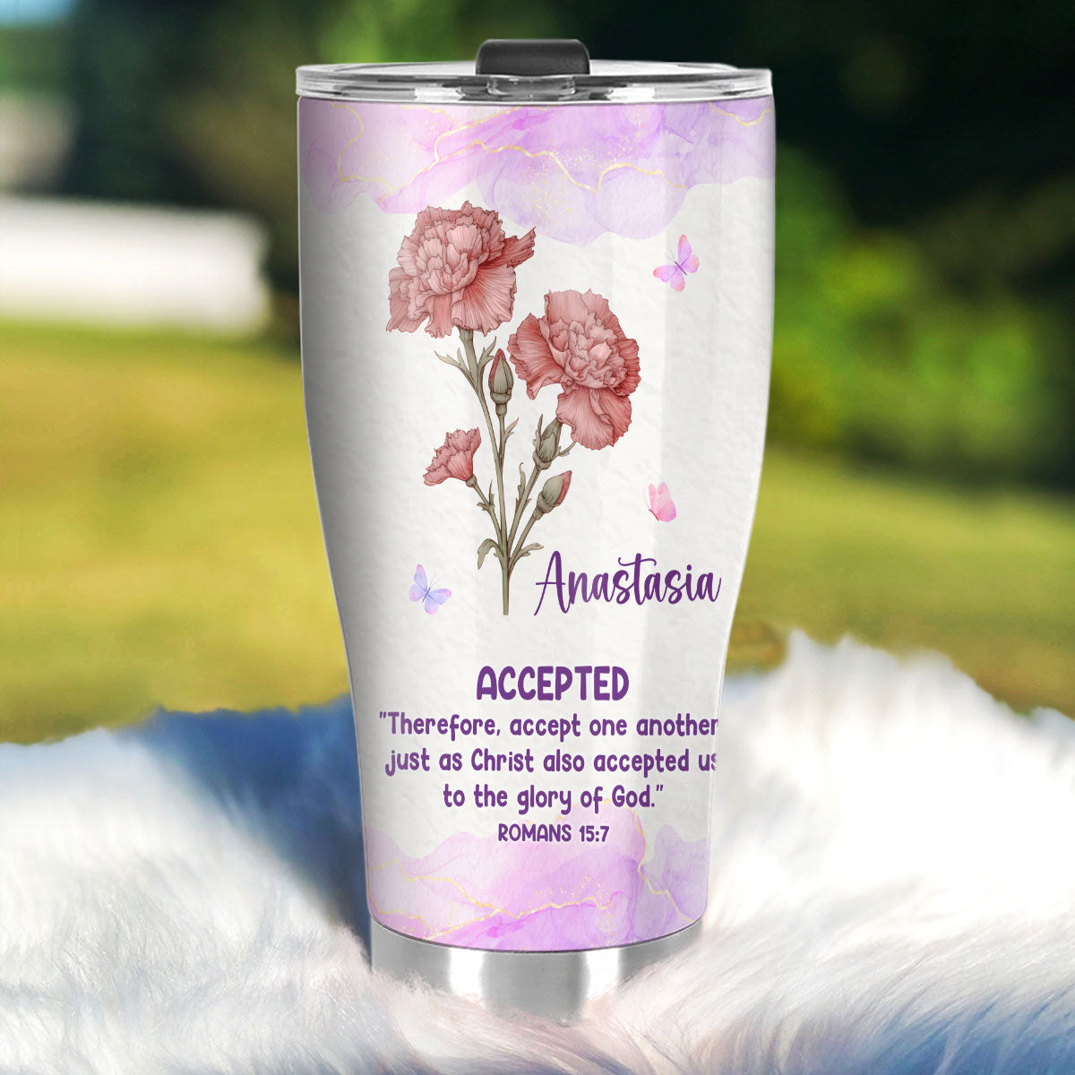 God Is Within Her - Personalized Stainless Steel Tumbler