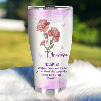 God Is Within Her - Personalized Stainless Steel Tumbler