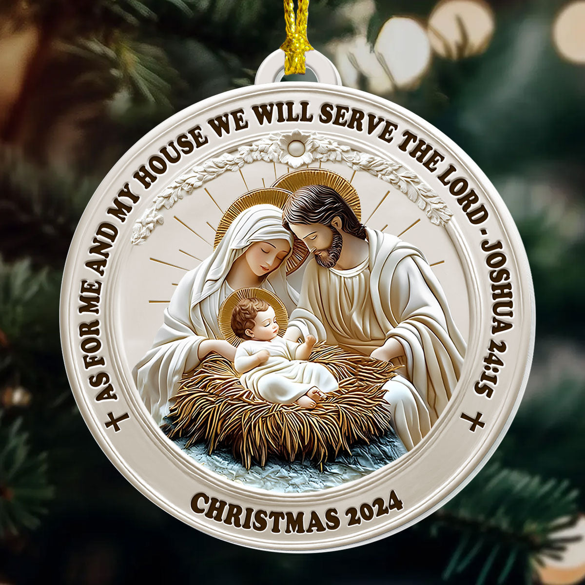 Serve The Lord - Christian Acrylic Ornament - Personalized Keepsake GOJS10116