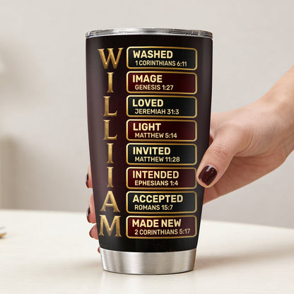 Faith Forged Christian Warrior - Personalized Stainless Steel Tumbler