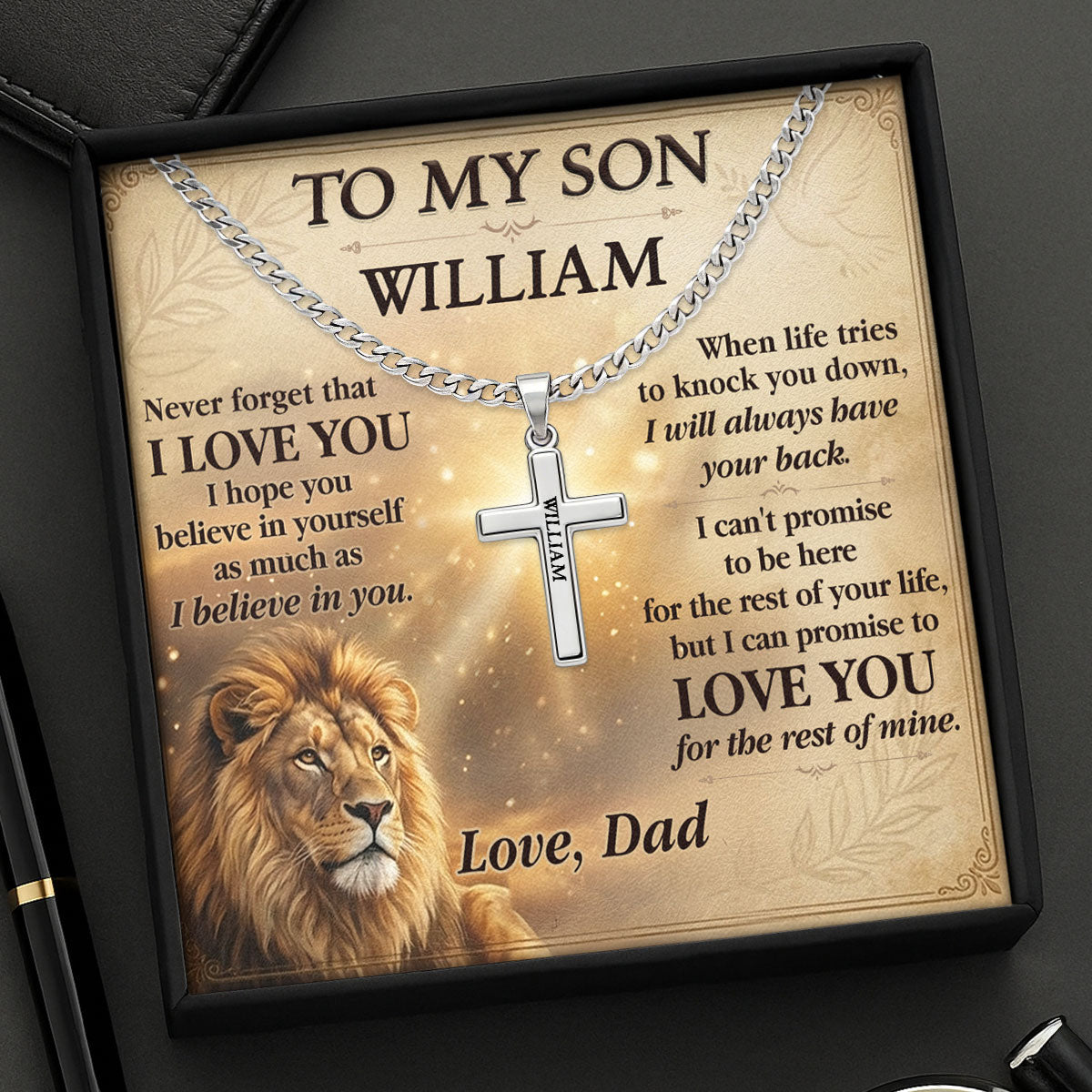 When Life Tries To Knock You Down - Christian Cross Necklace GMJSCLC200007