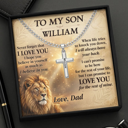 When Life Tries To Knock You Down - Christian Cross Necklace GMJSCLC200007