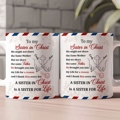 Faith-Inspired Gift for Sister - Personalized Ceramic Coffee Mug