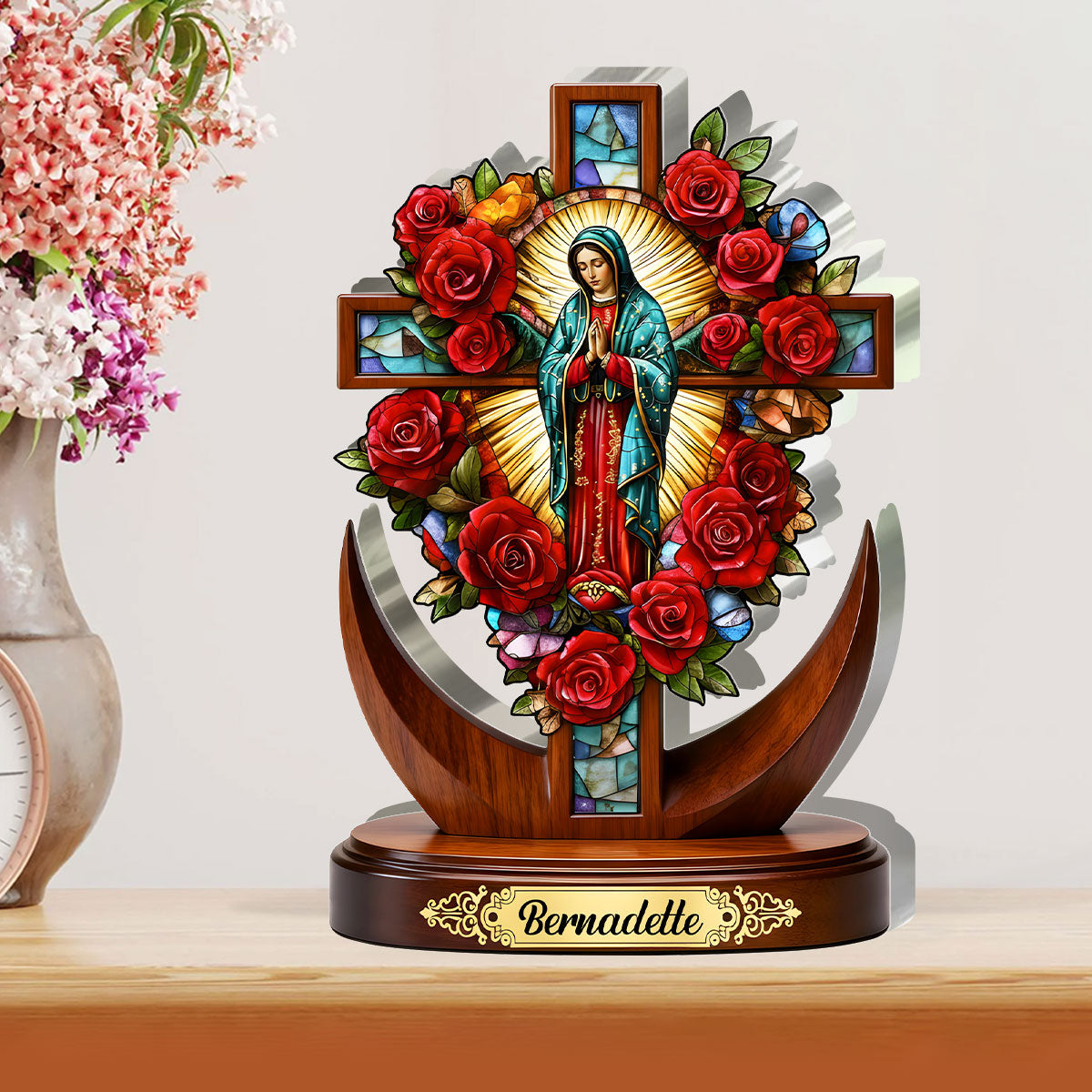 Faith Floral Decor - Personalized Acrylic Plaque GAPJS10135