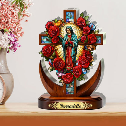 Faith Floral Decor - Personalized Acrylic Plaque GAPJS10135
