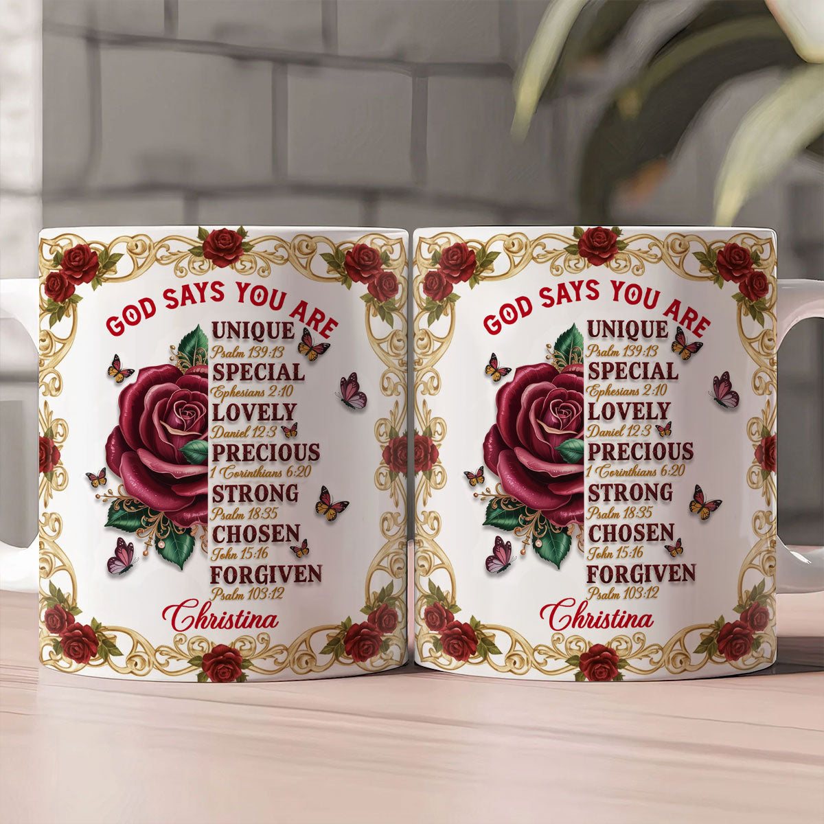 God Says You Are - Personalized Ceramic Coffee Mug