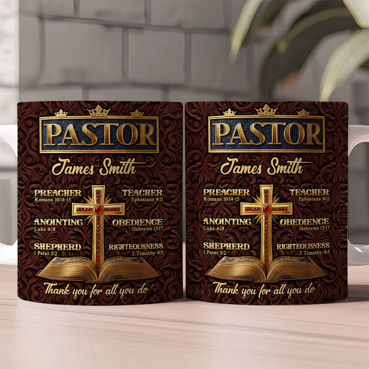 Faith Gift for Pastor - Personalized Ceramic Mug