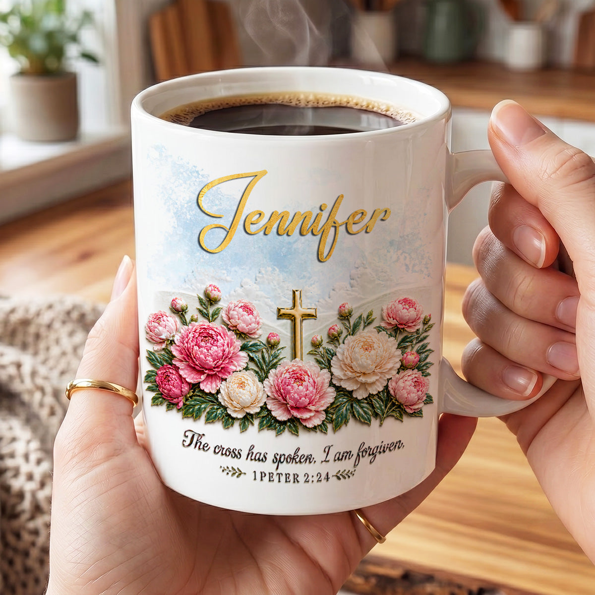 I Am Forgiven - Personalized Christian Coffee Mug