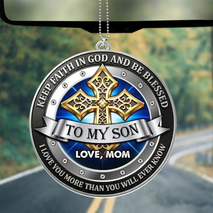 Blessings and Love - Personalized Car Acrylic Ornament GOJS10358