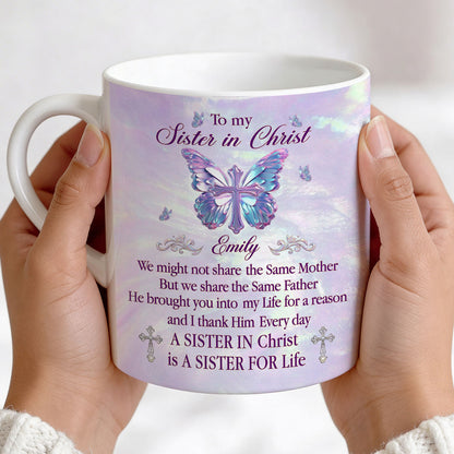 Sisters in Christ - Personalized Ceramic Coffee Mug