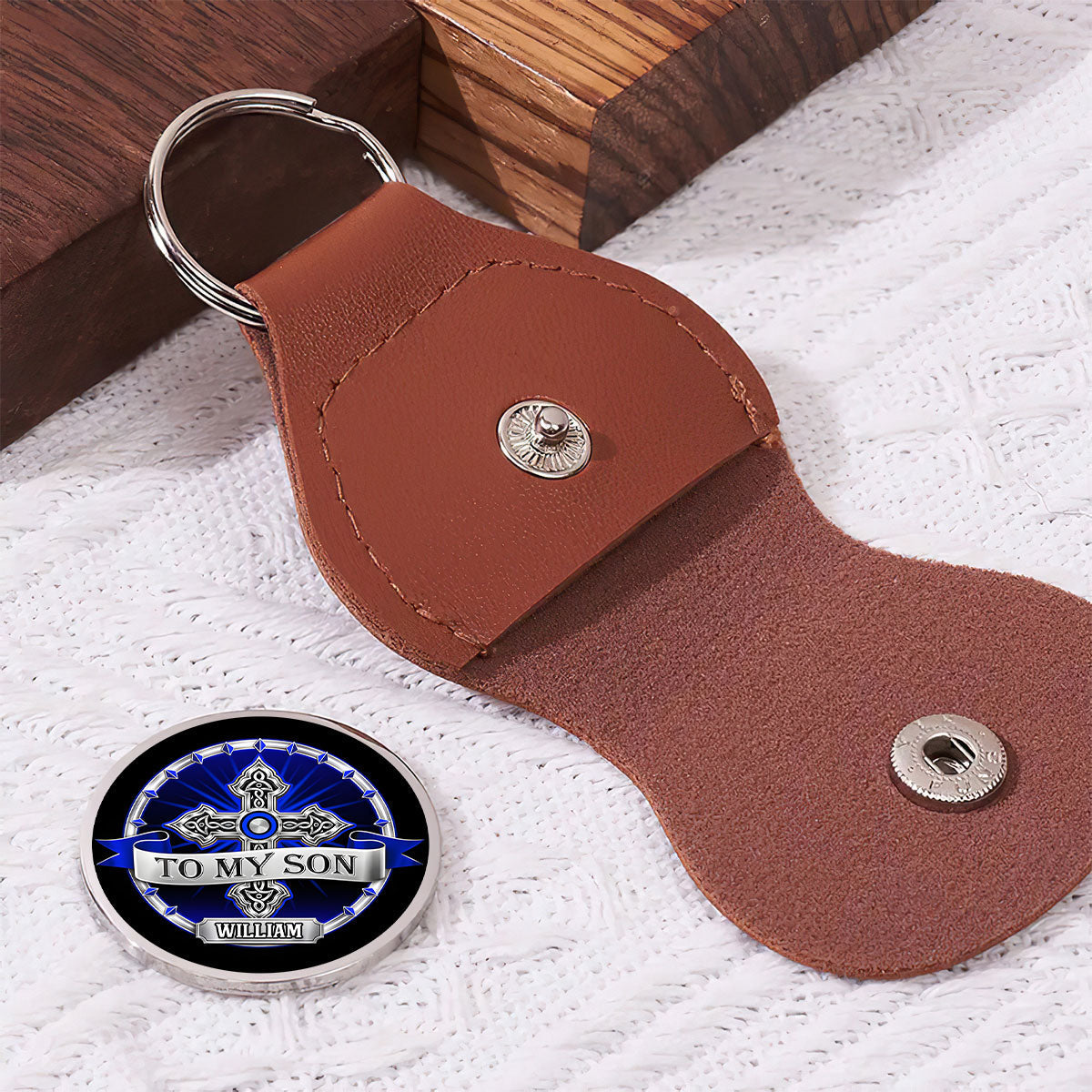 To My Son - Personalized Pocket Hug Keepsake