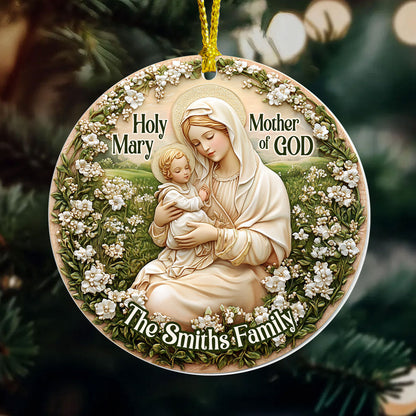 Holy Mary Mother Of God - Personalized Acrylic Ornament GOJS10112