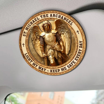 Archangel Michael Guardian - Personalized Car Visor Clip