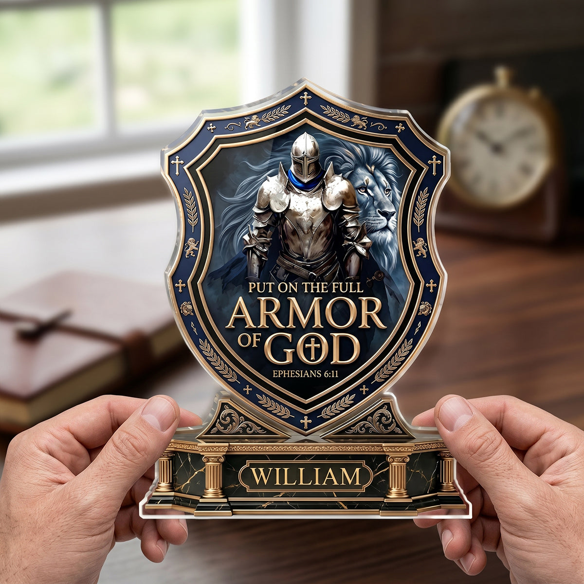 Put On The Full Armor Of God - Custom Acrylic Plaque GAPJS10063