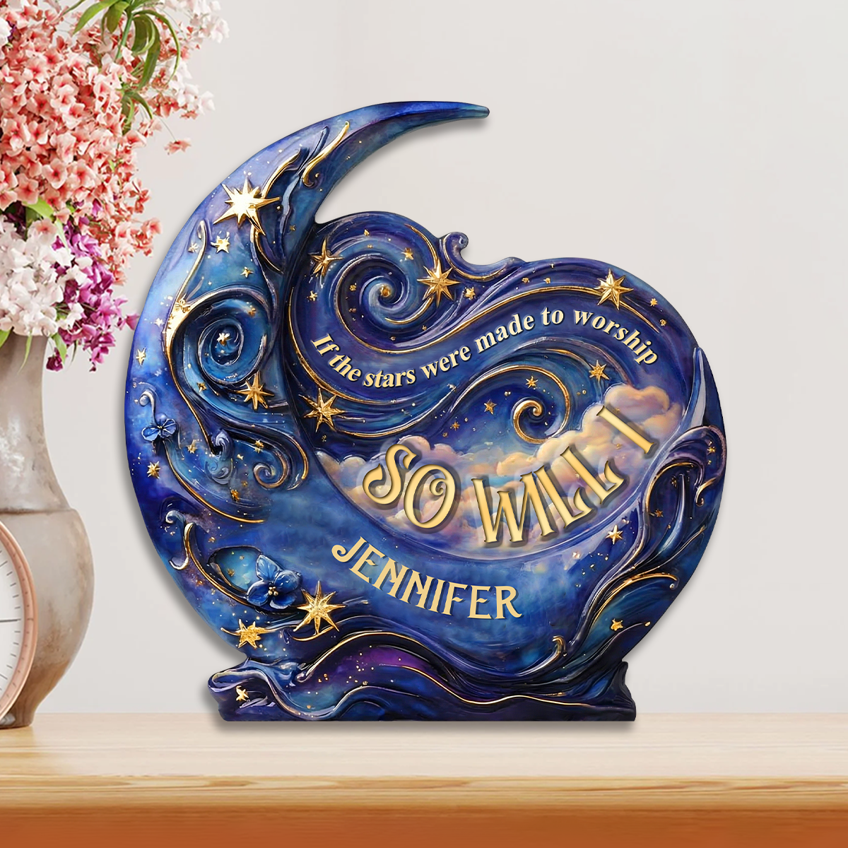 If The Stars Were Made To Worship - Personalized Acrylic Plaque GAPJS10085
