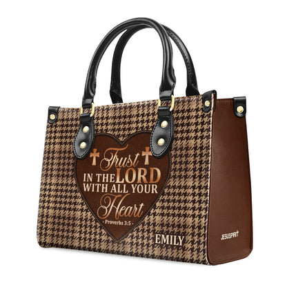 Trust In The Lord - Personalized Leather Handbag GMJSLB200034