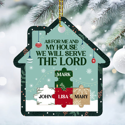 As For Me And My House - Personalized Christian Ornament GOJS10209