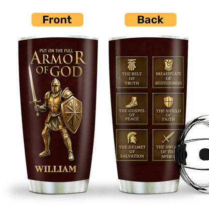 Full Armor Of God - Personalized Stainless Steel Tumbler
