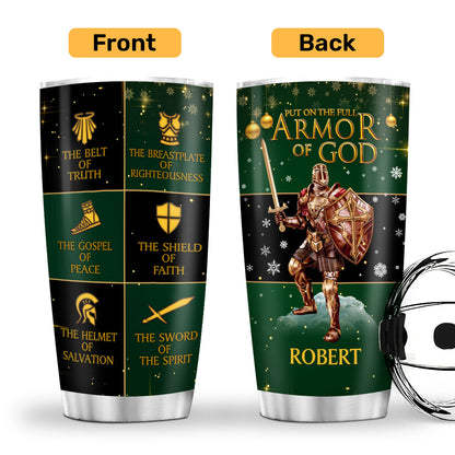 Faith-Inspired Gift for Men - Personalized Stainless Steel Tumbler