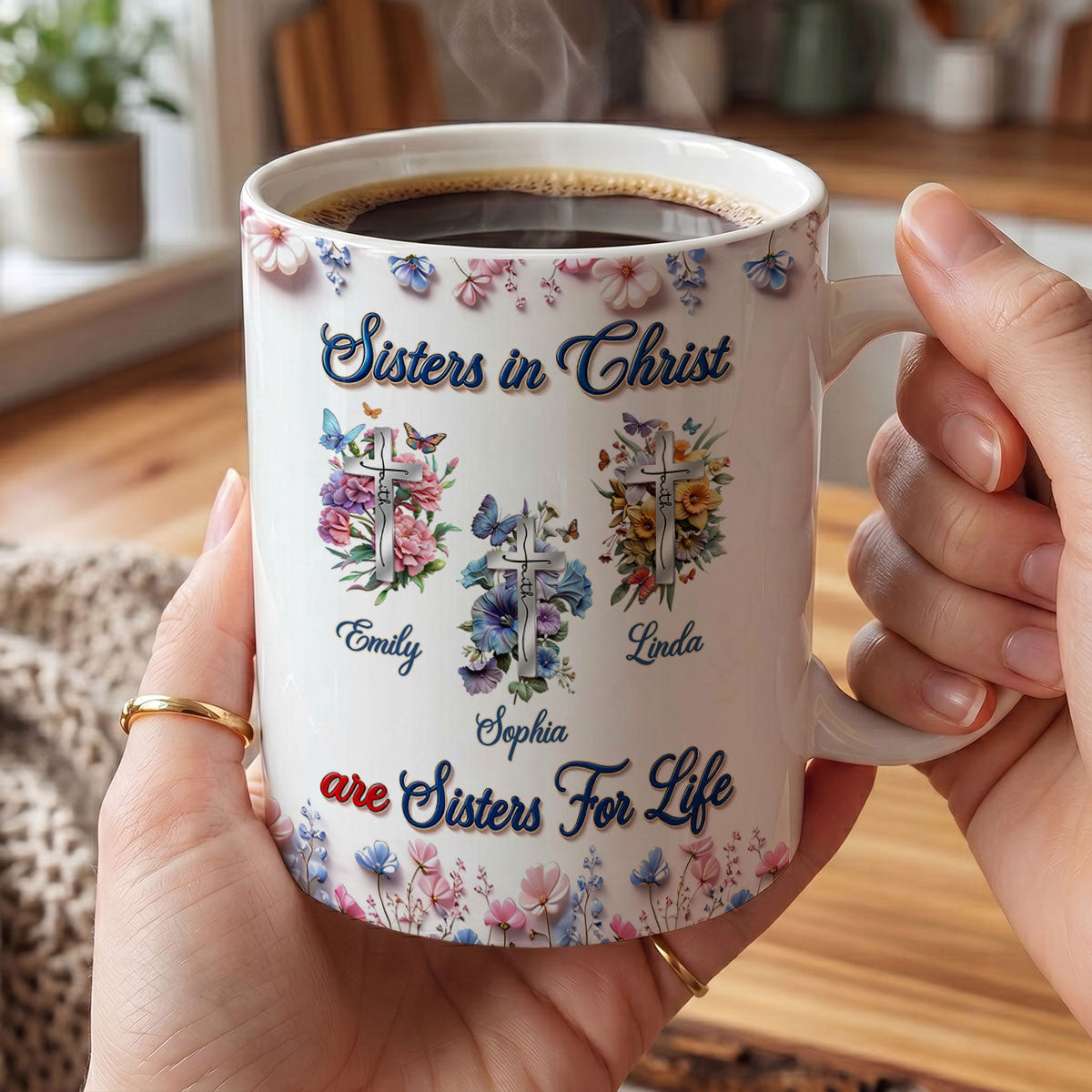 Sisters in Christ Are Sisters for Life - Christian Coffee Mug