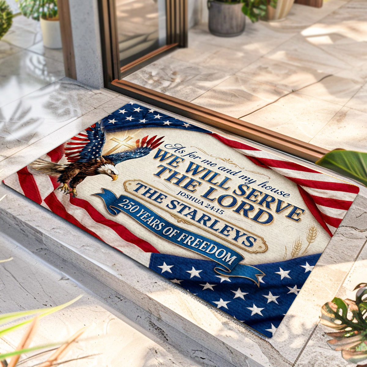 Faith and Family Legacy - Personalized Doormat GDMJS10005