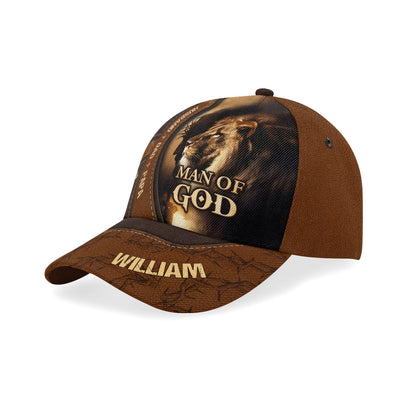 Man Of God Lion - Personalized Classic Cap Faith
