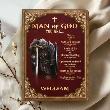 Man Of God Royal - Personalized Leather Notebook GMJSNB200033