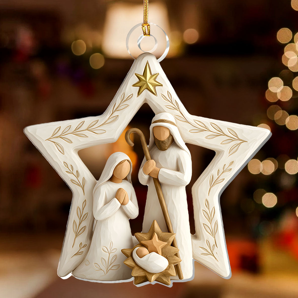Faith Inspirational Christmas Decor - Acrylic Ornament GOJS10055