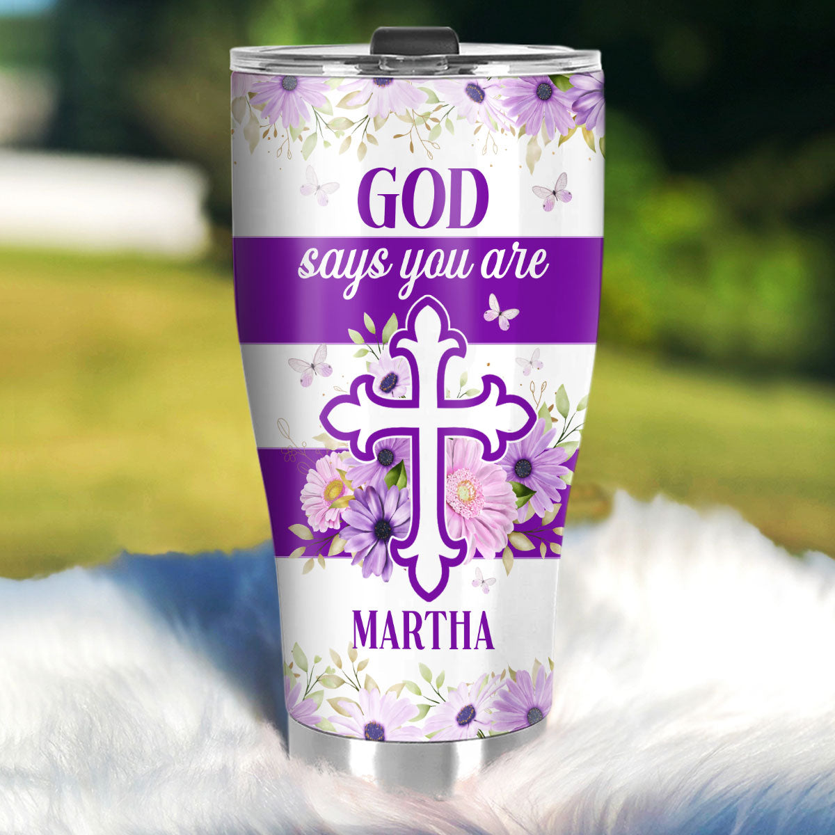 God Says You Are - Personalized Stainless Steel Tumbler - Gift for Women