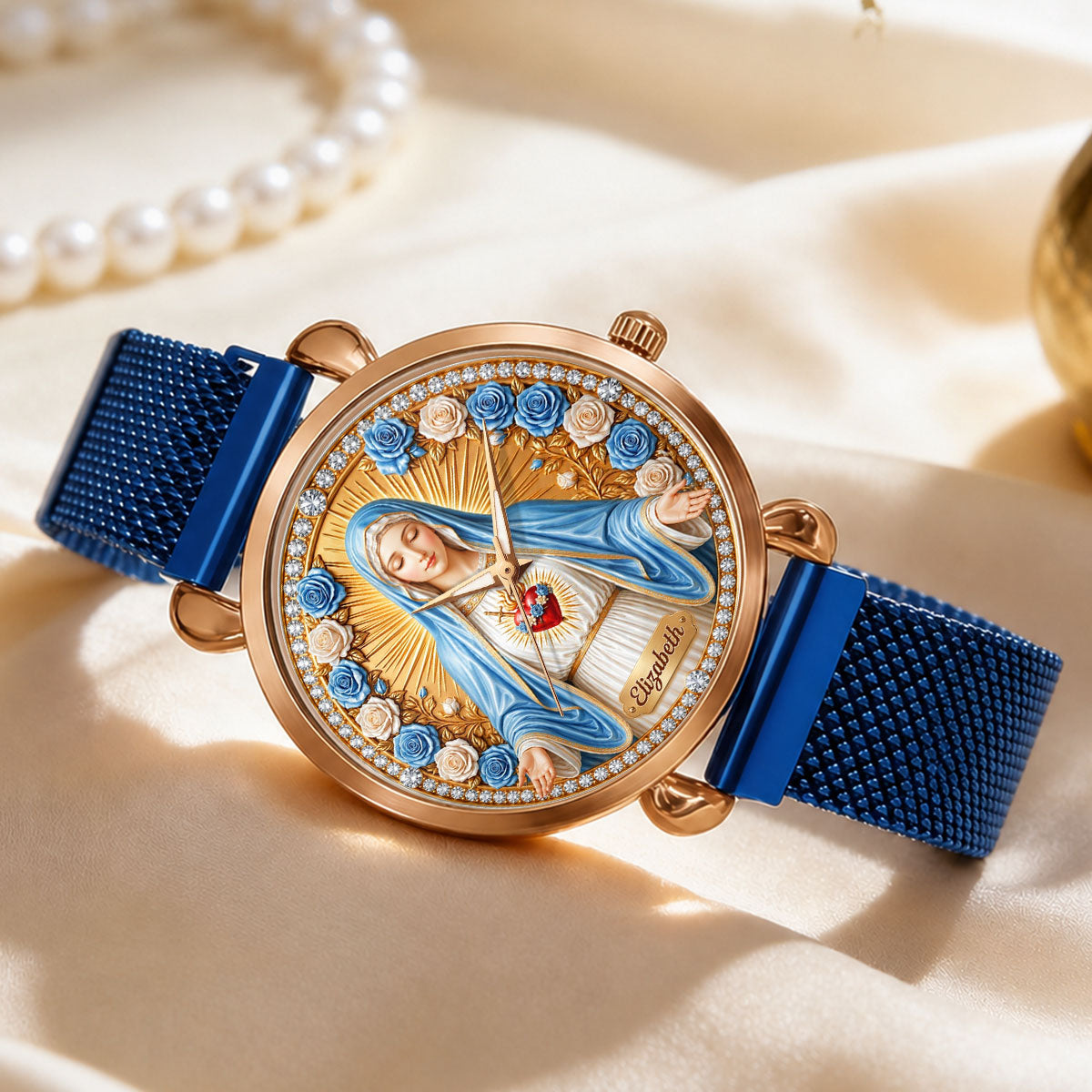 Radiant Immaculate Heart Mary - Personalized Women's Wrist Watch TC100018