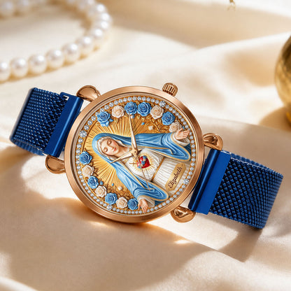 Radiant Immaculate Heart Mary - Personalized Women's Wrist Watch TC100018