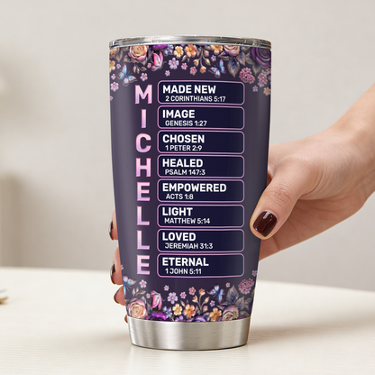 God Says I Am - Personalized Stainless Steel Tumbler Faith Drinkware