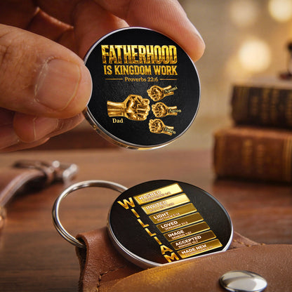 Fatherhood Is Kingdom Work - Personalized Pocket Hug