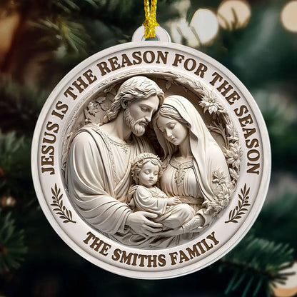 Jesus Is The Reason For The Season - Personalized Acrylic Ornament GOJS10123