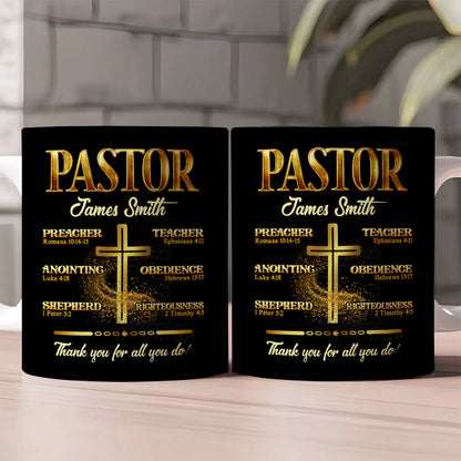 My Preacher, Teacher, & Shepherd - Personalized Ceramic Coffee Mug