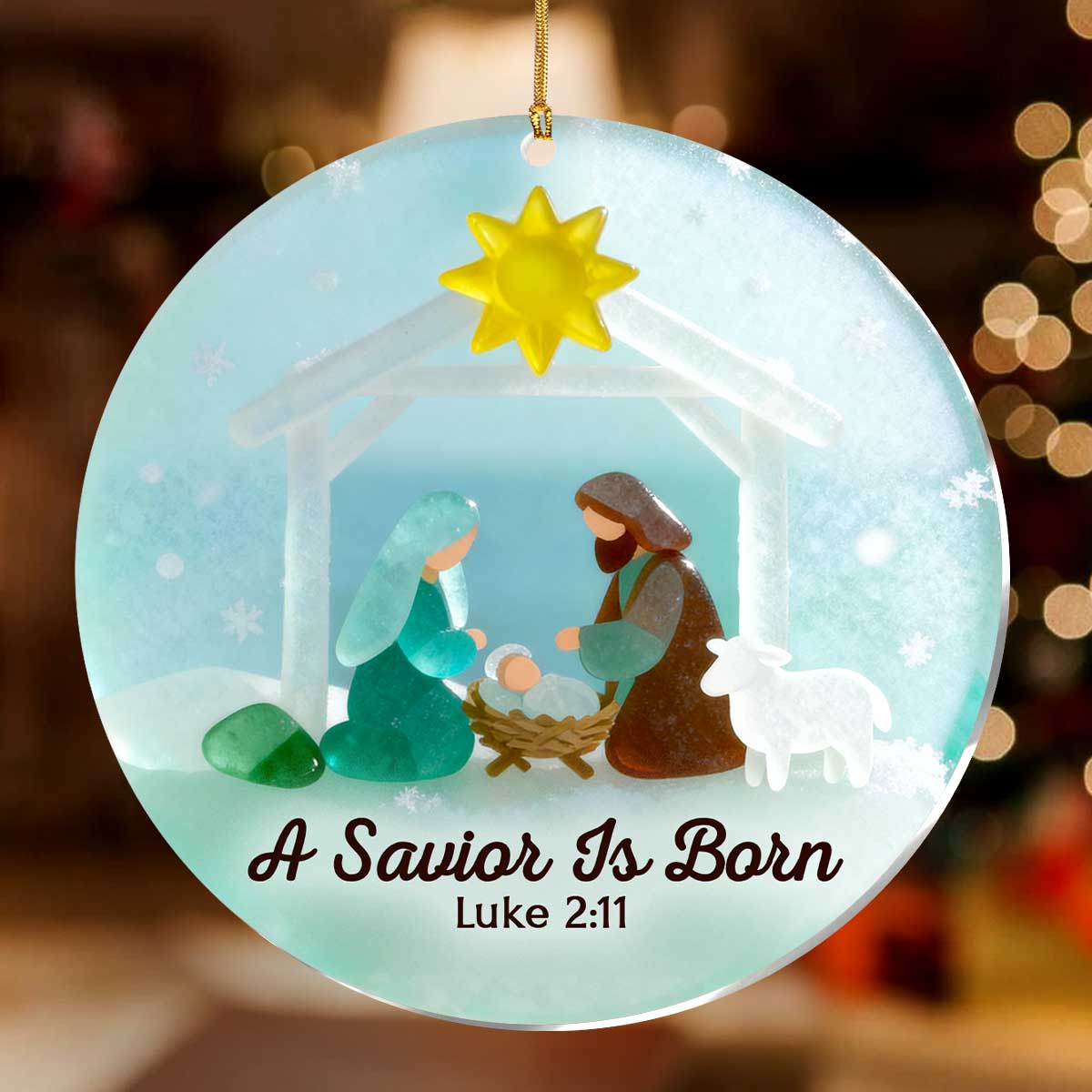 A Savior Is Born - Christmas Faith Acrylic Ornament GOJS10338