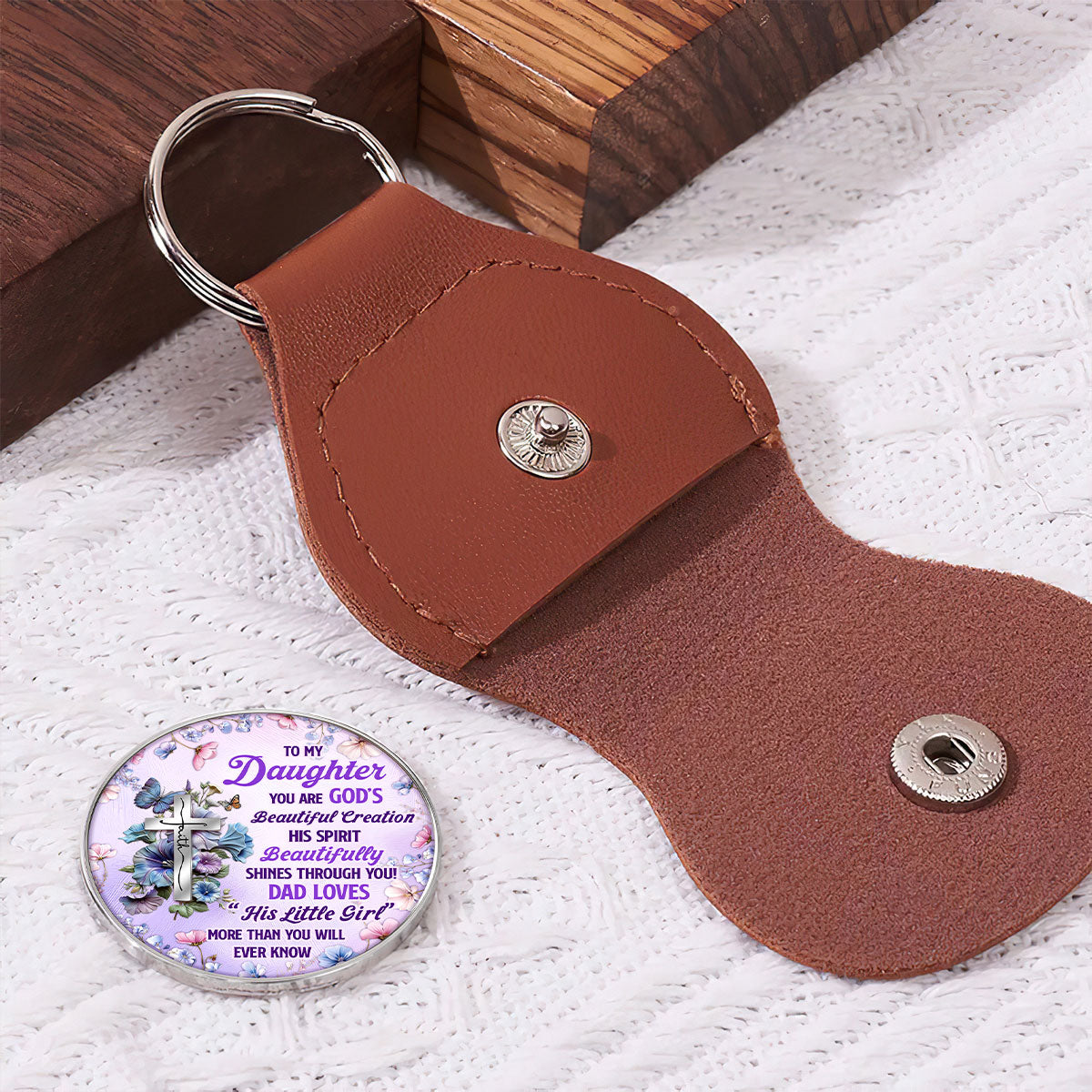God's Beautiful Daughter - Gift for Daughter - Personalized Pocket Hug Keepsake